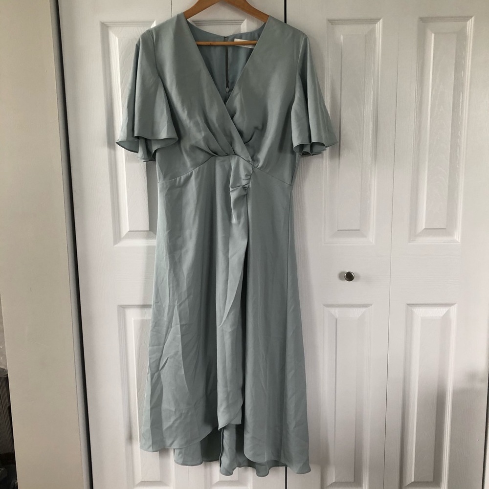 ASTR the Label Delaney Blue/Gray Midi Dress XL